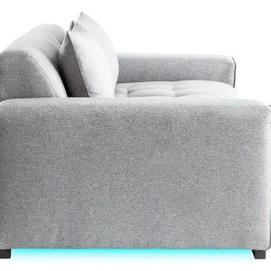 acheter Canapé Connecté 3 Places En Tissu Gris Clair 14