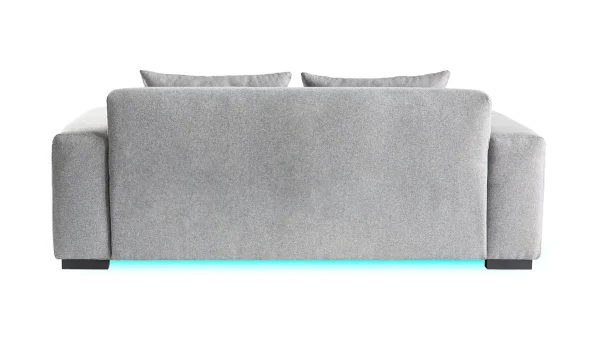 acheter Canapé Connecté 3 Places En Tissu Gris Clair 5