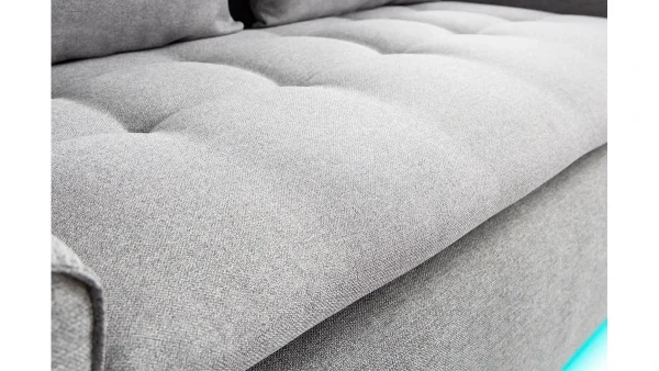 acheter Canapé Connecté 3 Places En Tissu Gris Clair 6