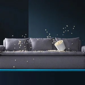 acheter Canapé Connecté 3 Places En Tissu Gris Clair 22