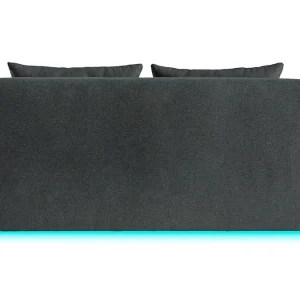 se précipiter pour acheter Canapé Connecté 3 Places En Tissu Gris Foncé 13