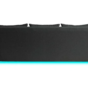 Canapé Connecté 4 Places Tissu Gris Foncé 15