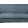 Canapé Convertible 3 Places En Tissu Bleu Et Bois Clair Avec Matelas L140 Cm 12 Cm GRAHAM 23
