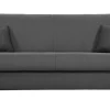 Canapé Convertible 3 Places En Tissu Gris Anthracite Et Bois Clair Avec Matelas 12 Cm SKANDY styles dernier cri 26