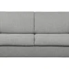 Canapé Convertible 3 Places En Tissu Gris Avec Matelas 12 Cm DOME 31