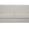 Canapé Convertible 3 Places En Tissu Naturel Et Bois Clair Avec Matelas L140 Cm 12 Cm GRAHAM 29