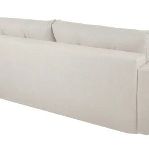 Canapé Convertible Avec Coffre 3 Places En Tissu Beige Et Bois Clair MIRA garantie de qualité 19