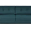 Couleurs variées Canapé Convertible Avec Coffre 3 Places En Tissu Bleu Paon Et Bois Clair MIRA 26