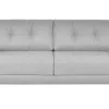 Canapé Convertible Avec Coffre 3 Places En Tissu Gris Clair Et Bois Clair MIRA 25