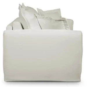 Canapé Convertible Déhoussable En Coton Blanc Crème ALDO 15