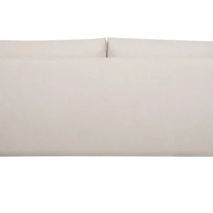 Canapé Convertible Scandinave 3 Places En Tissu Beige Et Bois Clair Avec Matelas 10 Cm VENDOME 19