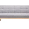 Promotio de vente Canapé Convertible Scandinave 3 Places En Tissu Gris Clair Et Bois Clair SIKKO 23