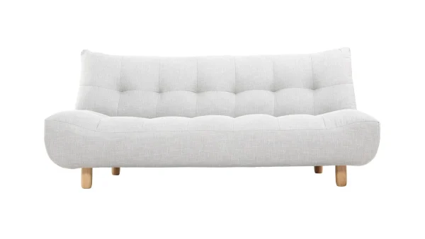 Canapé Convertible Scandinave 3 Places En Tissu Gris Clair Et Bois Clair YUMI grande qualité 1