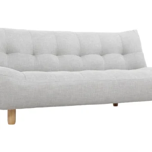 Canapé Convertible Scandinave 3 Places En Tissu Gris Clair Et Bois Clair YUMI grande qualité 13