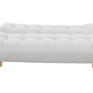 Canapé Convertible Scandinave 3 Places En Tissu Gris Clair Et Bois Clair YUMI grande qualité 17