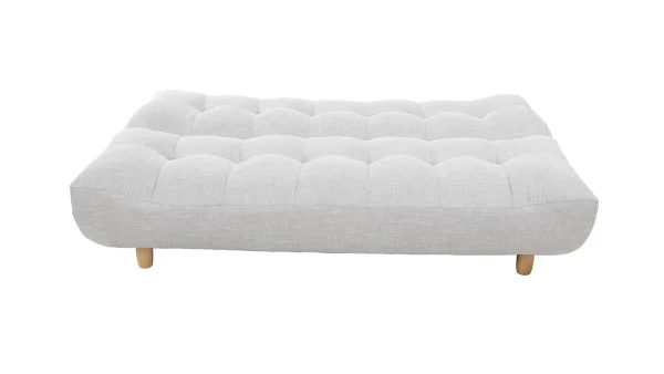 Canapé Convertible Scandinave 3 Places En Tissu Gris Clair Et Bois Clair YUMI grande qualité 5