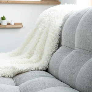 Canapé Convertible Scandinave 3 Places En Tissu Gris Clair Et Bois Clair YUMI grande qualité 25