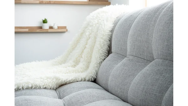 Canapé Convertible Scandinave 3 Places En Tissu Gris Clair Et Bois Clair YUMI grande qualité 9