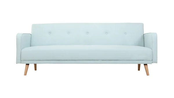 site en ligne Canapé Convertible Scandinave 3 Places En Tissu Menthe à L’eau Et Bois Clair ULLA 1