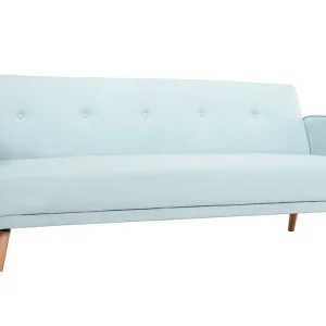 site en ligne Canapé Convertible Scandinave 3 Places En Tissu Menthe à L’eau Et Bois Clair ULLA 10