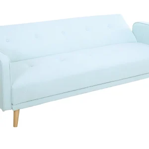 site en ligne Canapé Convertible Scandinave 3 Places En Tissu Menthe à L’eau Et Bois Clair ULLA 12