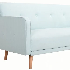 site en ligne Canapé Convertible Scandinave 3 Places En Tissu Menthe à L’eau Et Bois Clair ULLA 16