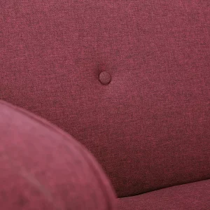 Canapé Convertible Scandinave 3 Places En Tissu Prune Et Bois Clair ULLA meilleure qualité 21