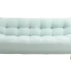 soldes ligne Canapé Convertible Scandinave En Tissu Menthe à L’eau Et Bois Clair YUMI 23