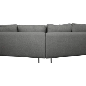 Canapé D’angle Design 5 Places En Tissu Gris Anthracite Et Métal Noir PUCHKINE Prestation Et Rapide 17
