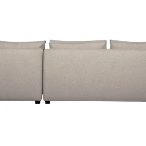 achetez pas cher Canapé D’angle Droit Modulable Avec Chauffeuse Double En Tissu Beige PLURIEL 14