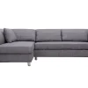 Canapé D’angle Gauche Convertible Avec Coffre 3 Places En Tissu Gris Et Acier Chromé MIAMI en france 22