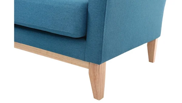 Canapé D’angle Gauche Scandinave Bleu Canard Déhoussable OSLO destockage 7