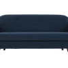 jusqu'à Canapé Déhoussable 3 Places En Tissu Bleu Foncé Et Bois Foncé YNOK 23