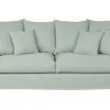 Canapé Déhoussable 3 Places En Tissu Vert Amande FEVER 26