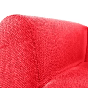 Canapé Design 2 Places En Tissu Rouge Et Acier Chromé PURE 15