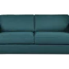 magasin pas cher Canapé Design 3 Places En Tissu Bleu Paon GOTTA 23