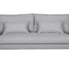 grossiste en ligne Canapé Design 4 Places En Tissu Gris Chiné Et Métal Noir PUCHKINE 20
