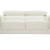 Canapé Design Avec Têtières Ajustables 2 Places Cuir Blanc Cassé Et Acier Chromé NEVADA magasin en ligne 25
