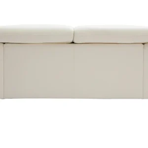 Canapé Design Avec Têtières Ajustables 2 Places Cuir Blanc Cassé Et Acier Chromé NEVADA magasin en ligne 18