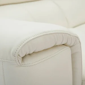Canapé Design Avec Têtières Ajustables 2 Places Cuir Blanc Cassé Et Acier Chromé NEVADA magasin en ligne 20