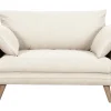Canapé Scandinave 2 Places En Tissu Beige Et Bois Clair CREEP aux meilleurs prix 26