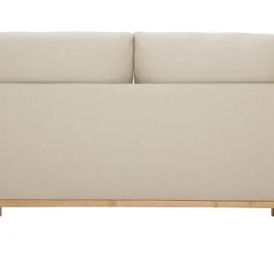 Canapé Scandinave 2 Places En Tissu Beige Et Bois Clair HOBART 15