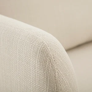 Canapé Scandinave 2 Places En Tissu Beige Et Bois Clair HOBART 17