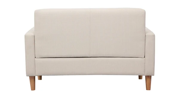 Canapé Scandinave 2 Places En Tissu Beige Et Bois Clair MOON outlet 5