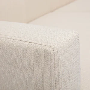 Canapé Scandinave 2 Places En Tissu Beige Et Bois Clair MOON outlet 17