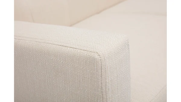 Canapé Scandinave 2 Places En Tissu Beige Et Bois Clair MOON outlet 6