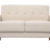 Canapé Scandinave 2 Places En Tissu Beige Et Bois Clair MOON outlet 26