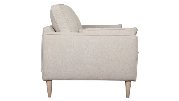 soldes luxe Canapé Scandinave 2 Places En Tissu Beige Et Bois Clair PAPEL 4