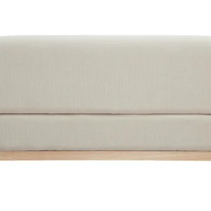 Canapé Scandinave 2 Places En Tissu Beige Et Bois Clair YOKO 15