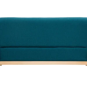 Promotio de vente Canapé Scandinave 2 Places En Tissu Bleu Canard Et Bois Clair YOKO 14